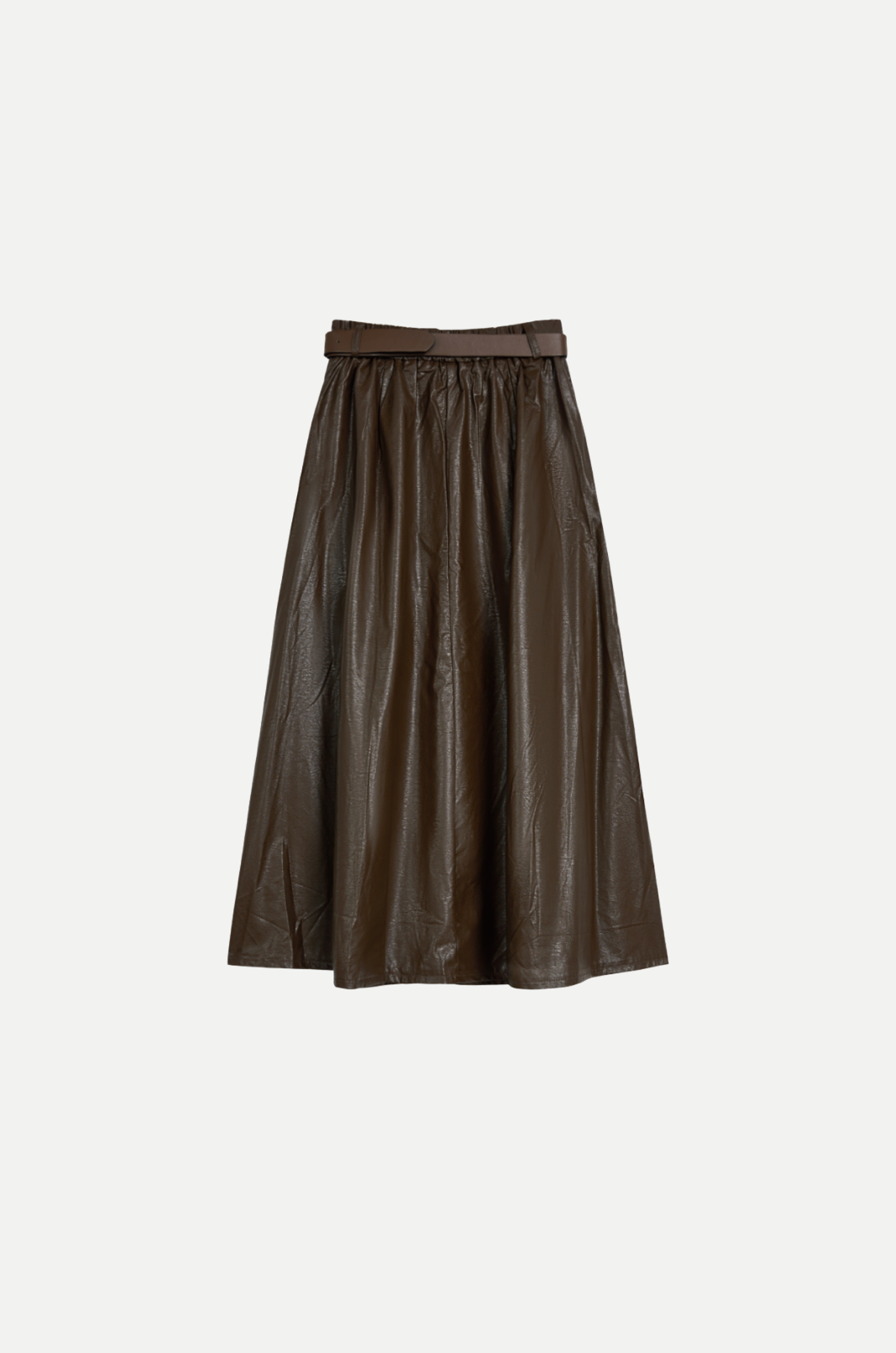 PU Leather Full Skirt