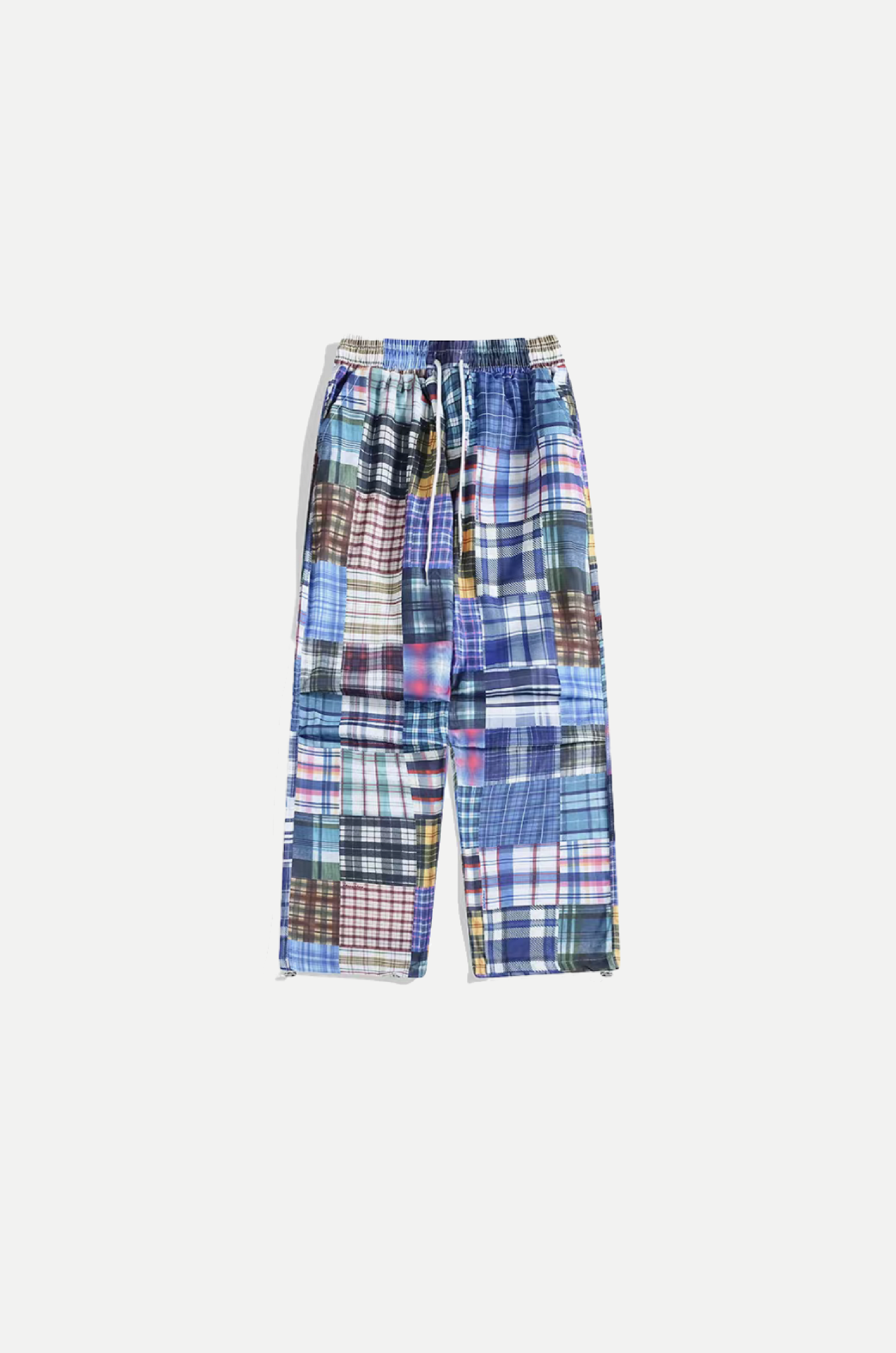 Multicolor Patchwork Plaid Trousers